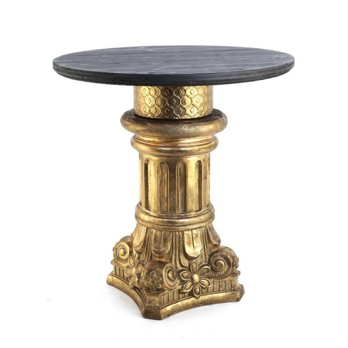 TAVOLINO CAPITELLO ORO D60 H62